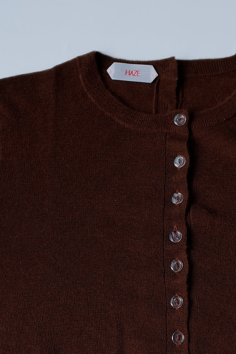 CASHMERE CARDIGAN　BROWN