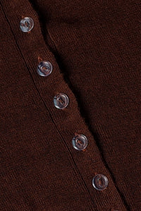 CASHMERE CARDIGAN　BROWN