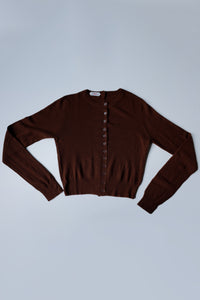 CASHMERE CARDIGAN　BROWN