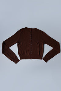 CASHMERE CARDIGAN　BROWN