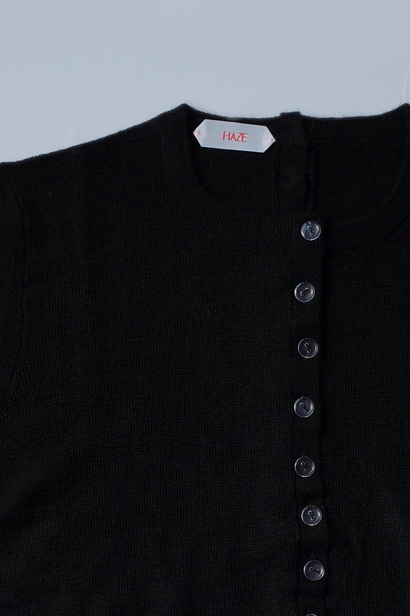 CASHMERE CARDIGAN　BLACK