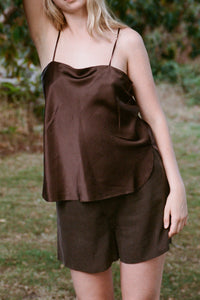 SILK CAMISOLE　CACAO