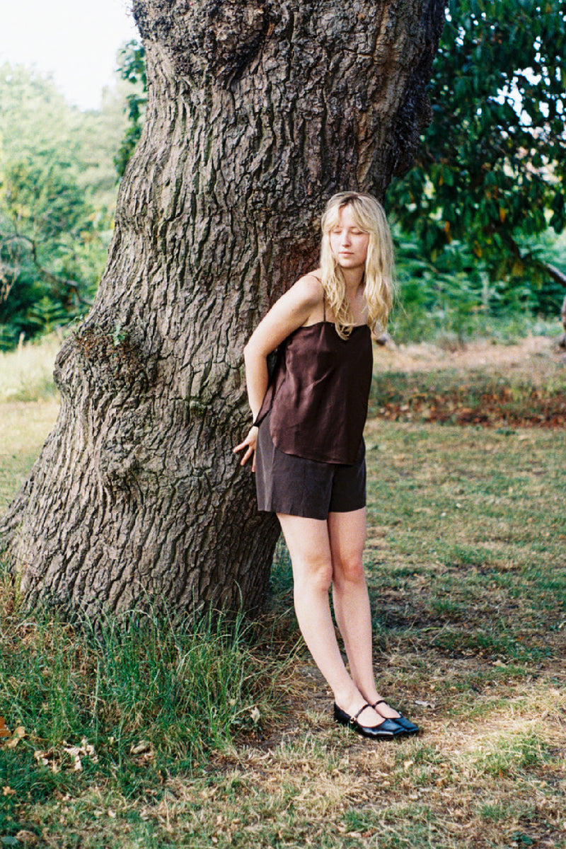 SILK CAMISOLE　CACAO