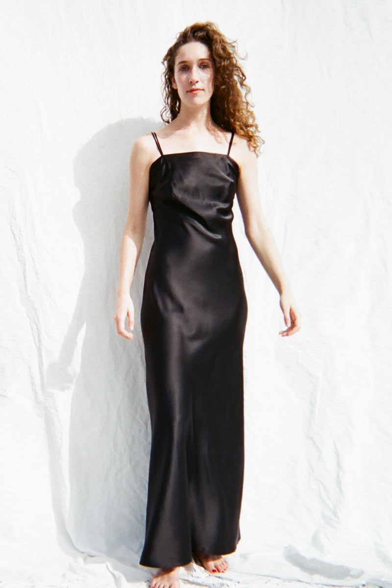 SILK SLIP DRESS BLACK HAZE | Underwear SILK SLIP DRESS BLACK HAZE | Underwear