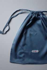 SILK SLIP DRESS　BLUE TOPAZ