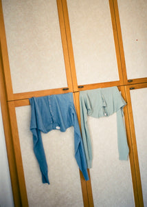 CASHMERE CARDIGAN ICE BLUE