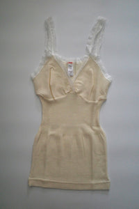 WOOL SILK CAMISOLE WITH CUP　IVORY