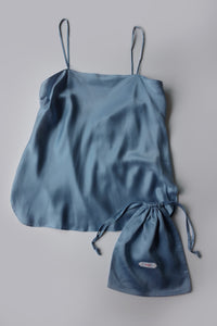 SILK CAMISOLE　BLUE TOPAZ