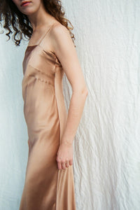 SILK SLIP DRESS　BRONZE