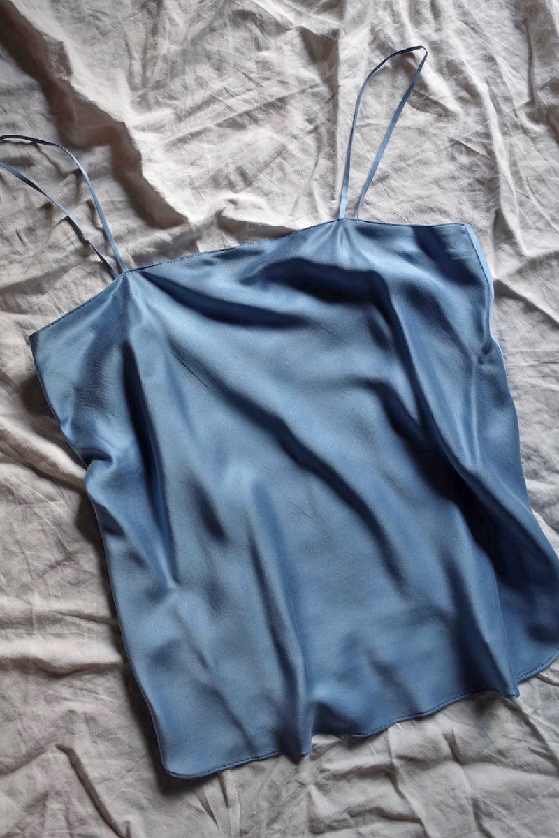 SILK CAMISOLE　BLUE TOPAZ